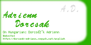 adrienn dorcsak business card